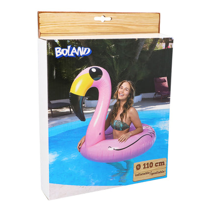 Aufblasbarer Schwimmkorb Flamingo