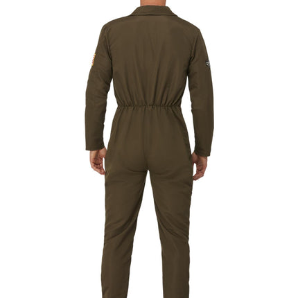 Top Gun Jumpsuit Grün Herren Pilot Maverick