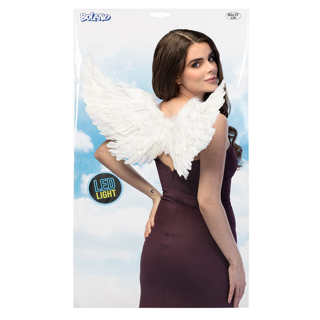 LED Engelsflügel weiß