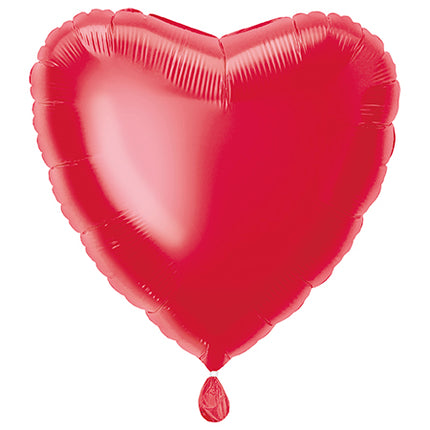 Roter Heliumballon Herz leer 45cm