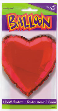 Roter Heliumballon Herz leer 45cm