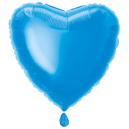 Solider Herz-Folienballon 18", verpackt - Königsblau