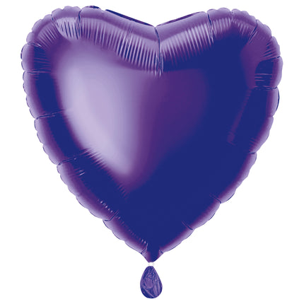 Herz Helium Ballon Lila Leer 45cm