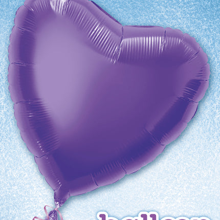 Herz Helium Ballon Lila Leer 45cm
