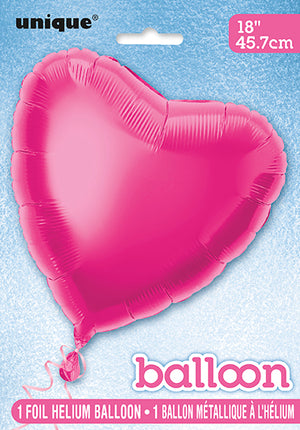 Herz Helium Ballon Rosa Leer 45cm