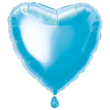 Herz Helium Ballon Hellblau Leer 45cm