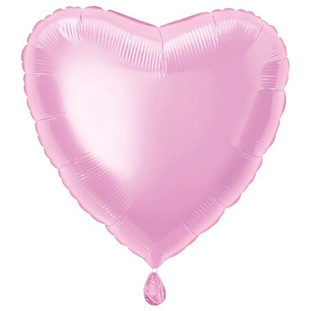 Solid Heart Folienballon 18", verpackt - Pastellrosa