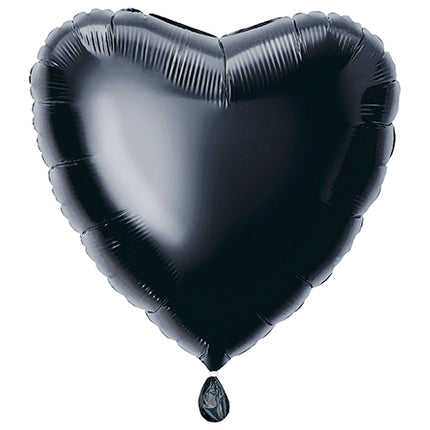 Herz Helium Ballon Schwarz Leer 45cm
