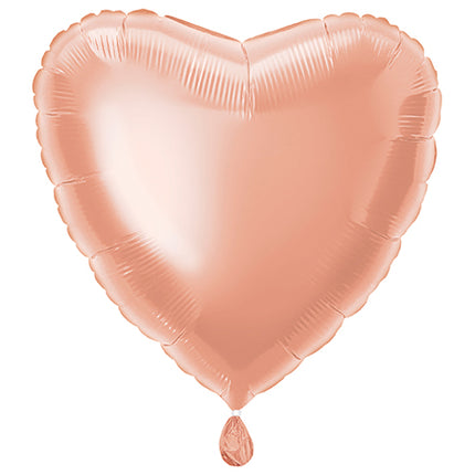 Herz Helium Ballon Rose Gold Leer 45cm