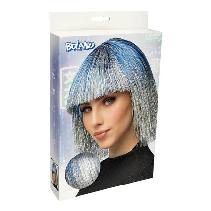 Blauwe Pruik Tinsel