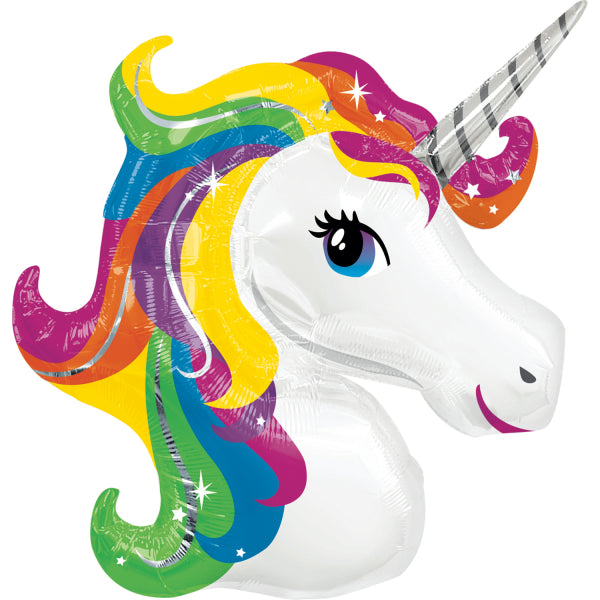 Einhorn Helium Ballon Farbig Leer 83cm
