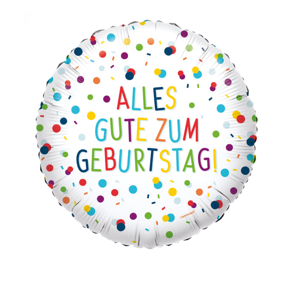 Folienballon - Konfetti Geburtstag "Alles Gute" - 43 cm