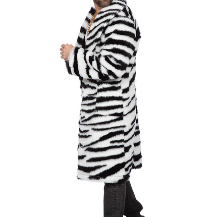 Pelzmantel Zebra lang