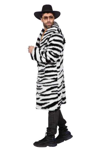Pelzmantel Zebra lang