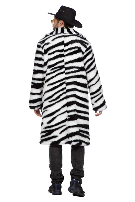 Pelzmantel Zebra lang