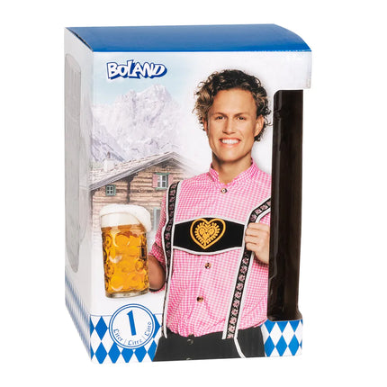 Gelbes weißes Bierglas Xxl
