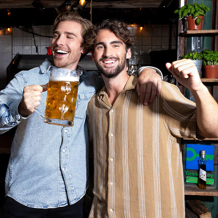 Gelbes weißes Bierglas Xxl