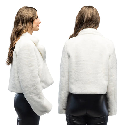Jacke „Fluffy Rave“ weiß (M/L)
