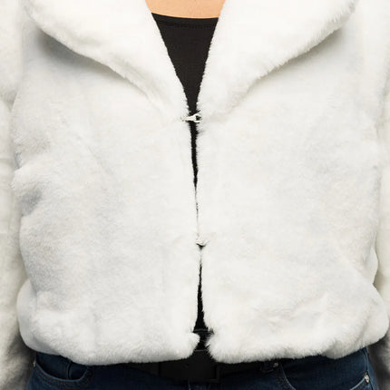 Jacke „Fluffy Rave“ weiß (M/L)