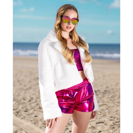 Jacke „Fluffy Rave“ weiß (M/L)