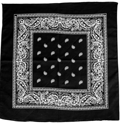 Schwarzes Taschentuch mit Druck