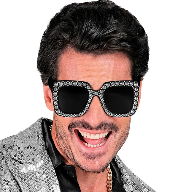 BRILLE SCHWARZ MIT STRASSSTEINEN