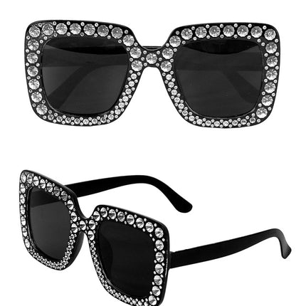 BRILLE SCHWARZ MIT STRASSSTEINEN