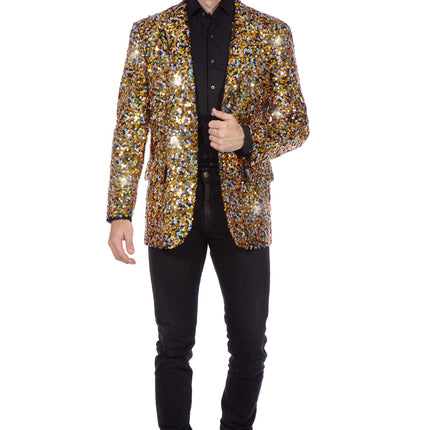 Gold Silber Blazer Herren Pailletten