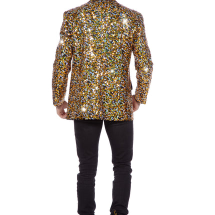 Gold Silber Blazer Herren Pailletten