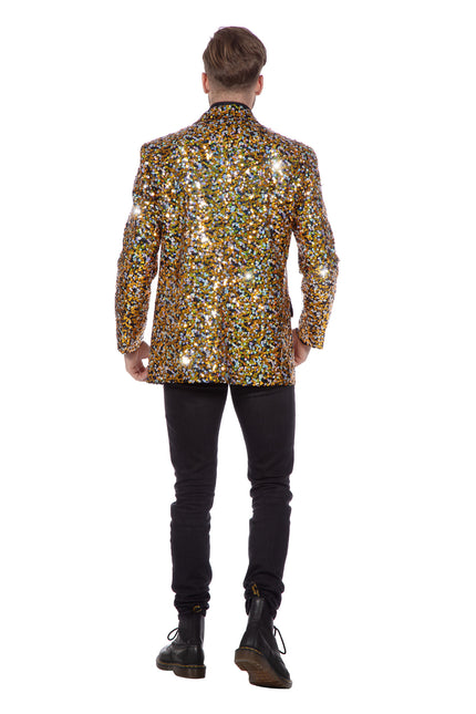 Gold Silber Blazer Herren Pailletten