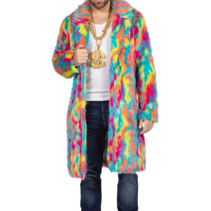 Pelzmantel mehrfarbig lang (V)