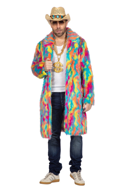 Pelzmantel mehrfarbig lang (V)