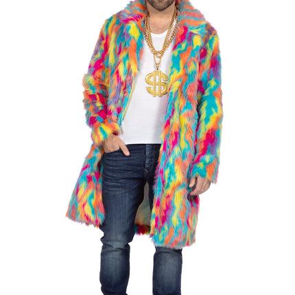 Pelzmantel mehrfarbig lang (V)