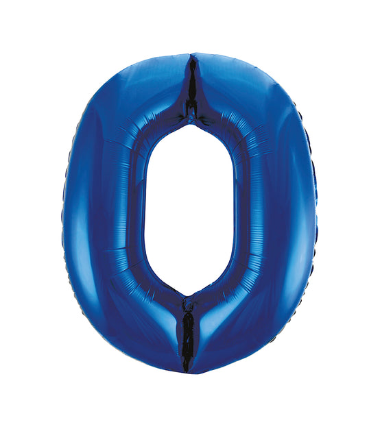 0 Jahr Figur Ballon Blau Leer 86cm