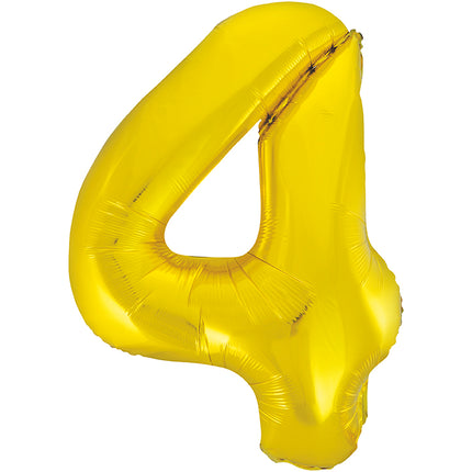 4 Jahre Figur Ballon Gold Leer 86cm