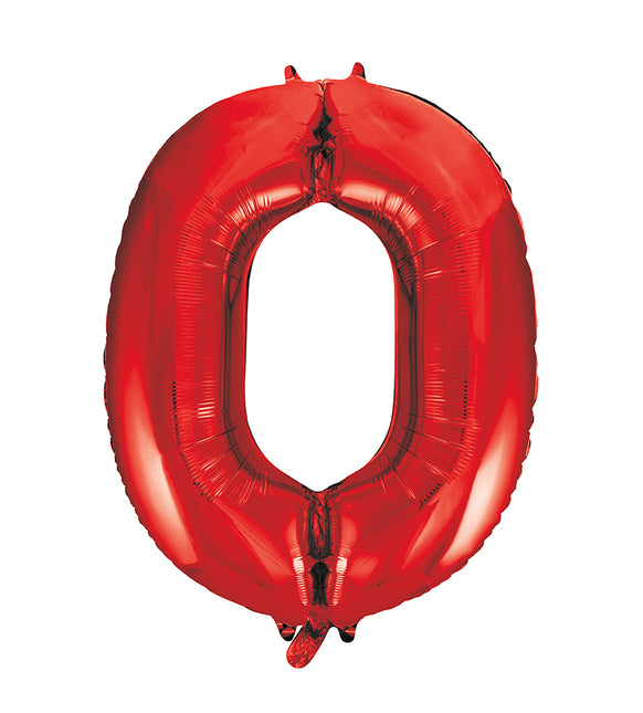 0 Jahr Figur Ballon Rot Leer 86cm
