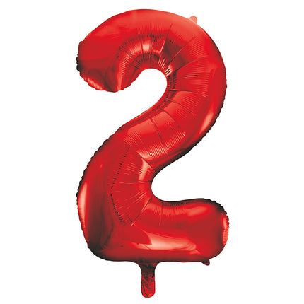 2 Jahre Figur Ballon Rot Leer 86cm