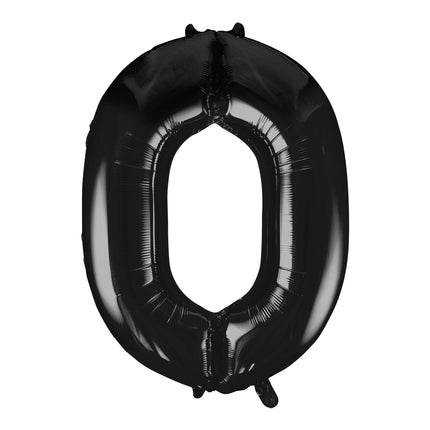 0 Jahr Figur Ballon Schwarz Leer 86cm