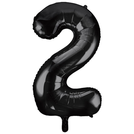 2 Jahre Figur Ballon Schwarz Leer 86cm