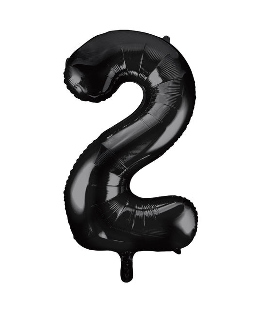 2 Jahre Figur Ballon Schwarz Leer 86cm