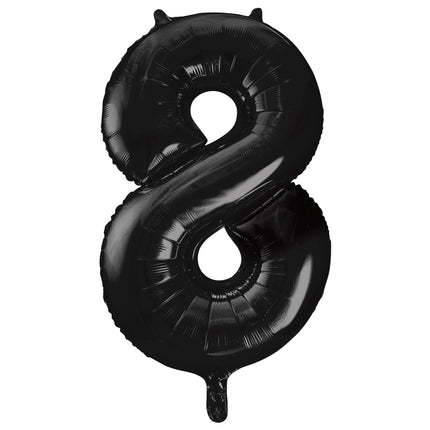 8 Jahre Figur Ballon Schwarz Leer 86cm