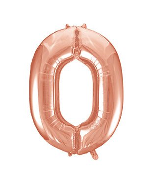 0 Jahr Figur Ballon Rose Gold Leer 86cm