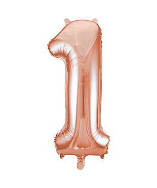 1 Jahr Figur Ballon Rose Gold Leer 86cm