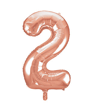 2 Jahre Figur Ballon Rose Gold Leer 86cm