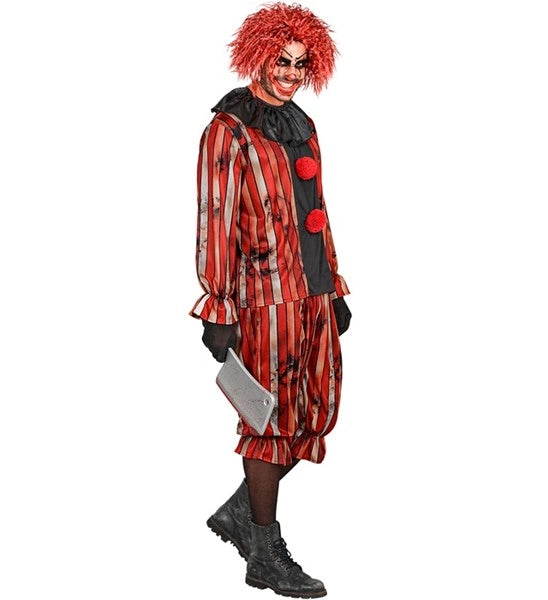 Rot-Schwarzes „Wicked Clown“-Kostüm für Herren