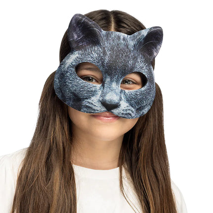 Katzenaugenmaske Grau