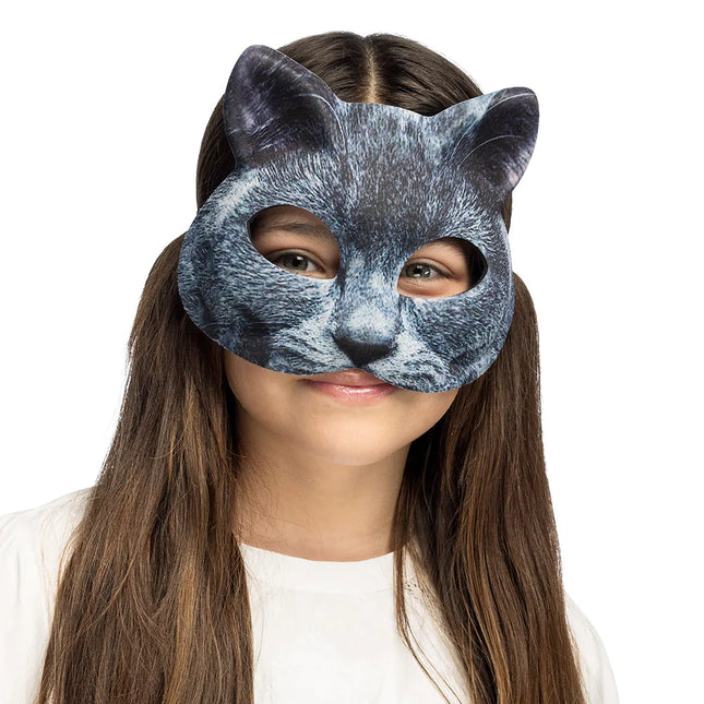 Katzenaugenmaske Grau