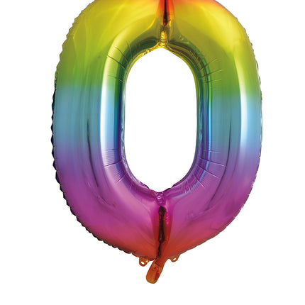 0 Jahr Figur Ballon Regenbogen Leer 86cm