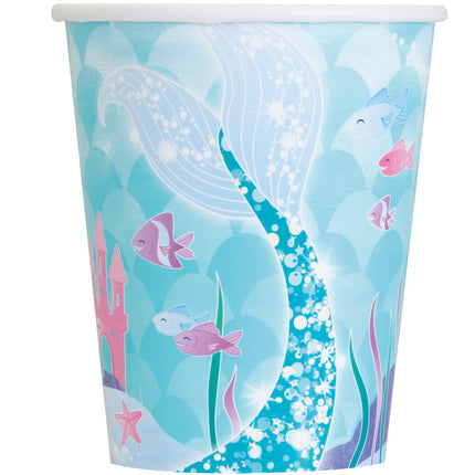 Meerjungfrau 9oz Pappbecher, 8ct