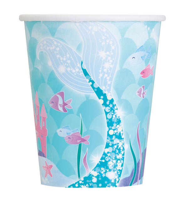Meerjungfrau 9oz Pappbecher, 8ct